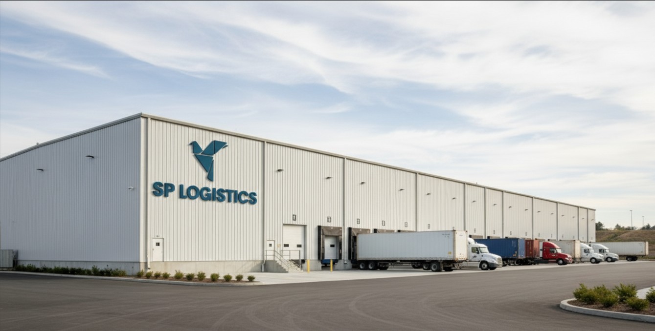 SP Logistics warehouse and container yard in Kent, WA